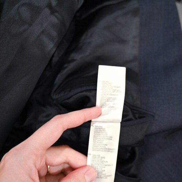 Reiss Mens Size 38 MURRELL 100% Wool Blue Navy Blazer - Picture 10 of 10